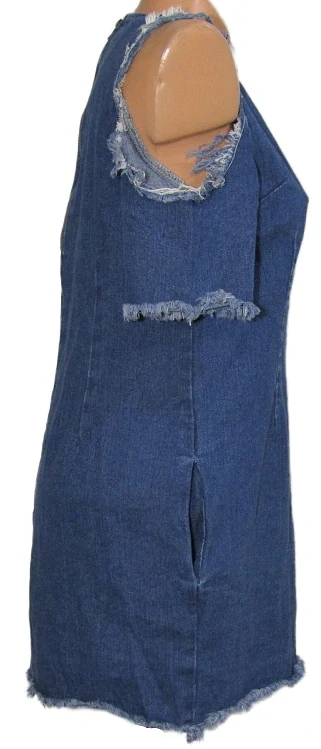 džínové tunikové šaty BOOHOO