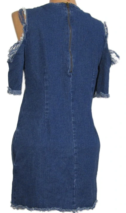 džínové tunikové šaty BOOHOO